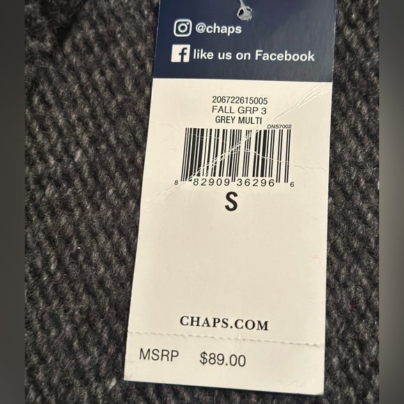 NEW Chaps Sweaters | Chaps Women's Long Cardigan Open Front Sweater grey - Picture 10 of 10